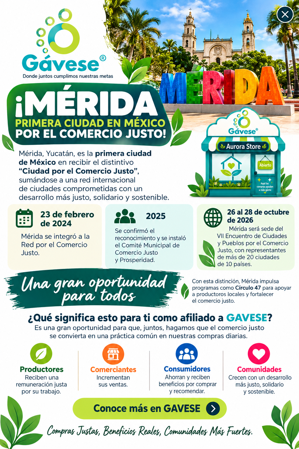 Mérida, Primera Ciudad en México por el Comercio Justo — GAVESE